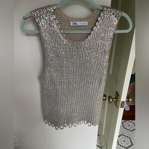 Zara metallic sweater